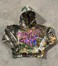 TALI CULT CAMO CROPPED PULLOVER HOODIE