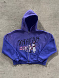 TALI CULT FULL ZIP DOUBLE ZIPPER CROPPED HOODIE